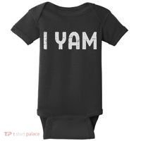 I Yam Funny Matching Couples Halloween Thanksgiving Him Her Baby Bodysuit thumb 0