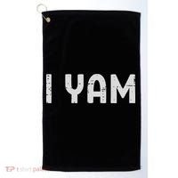 I Yam Funny Matching Couples Halloween Thanksgiving Him Her Golf Towel thumb 0