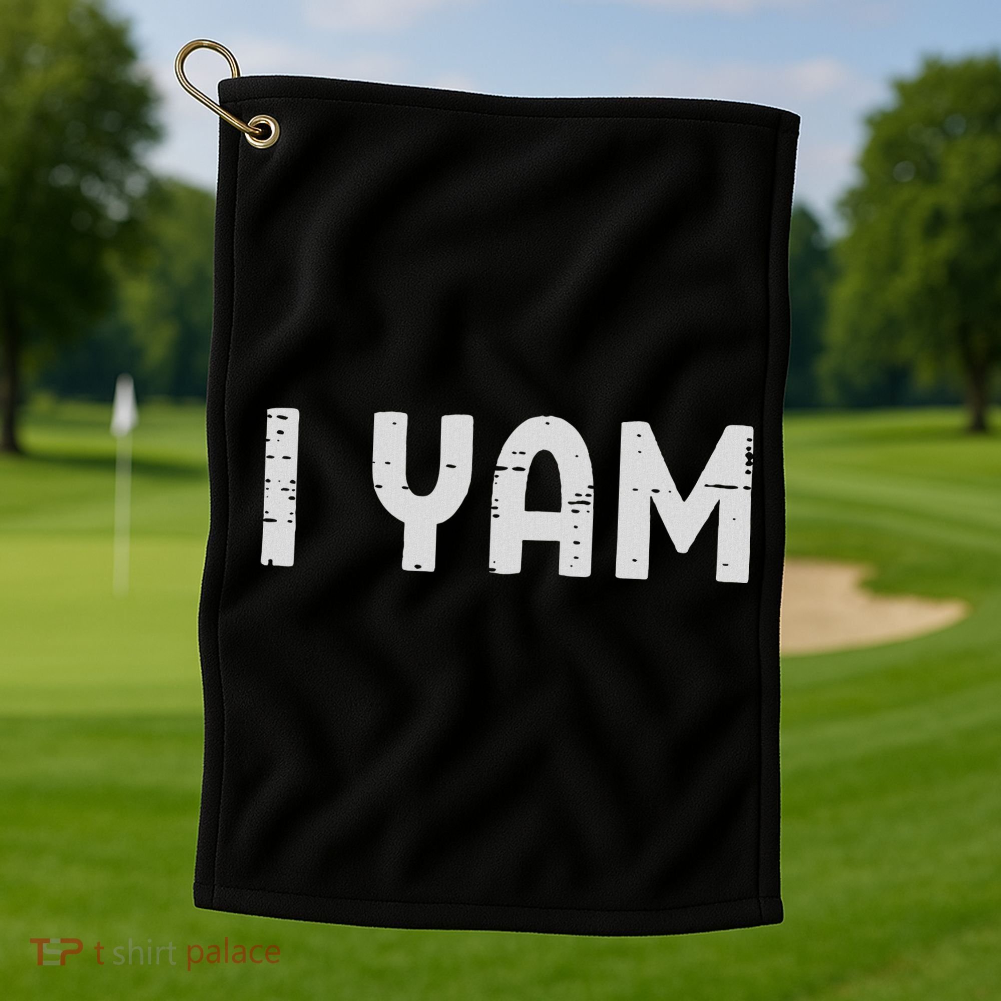 I Yam Funny Matching Couples Halloween Thanksgiving Him Her Golf Towel