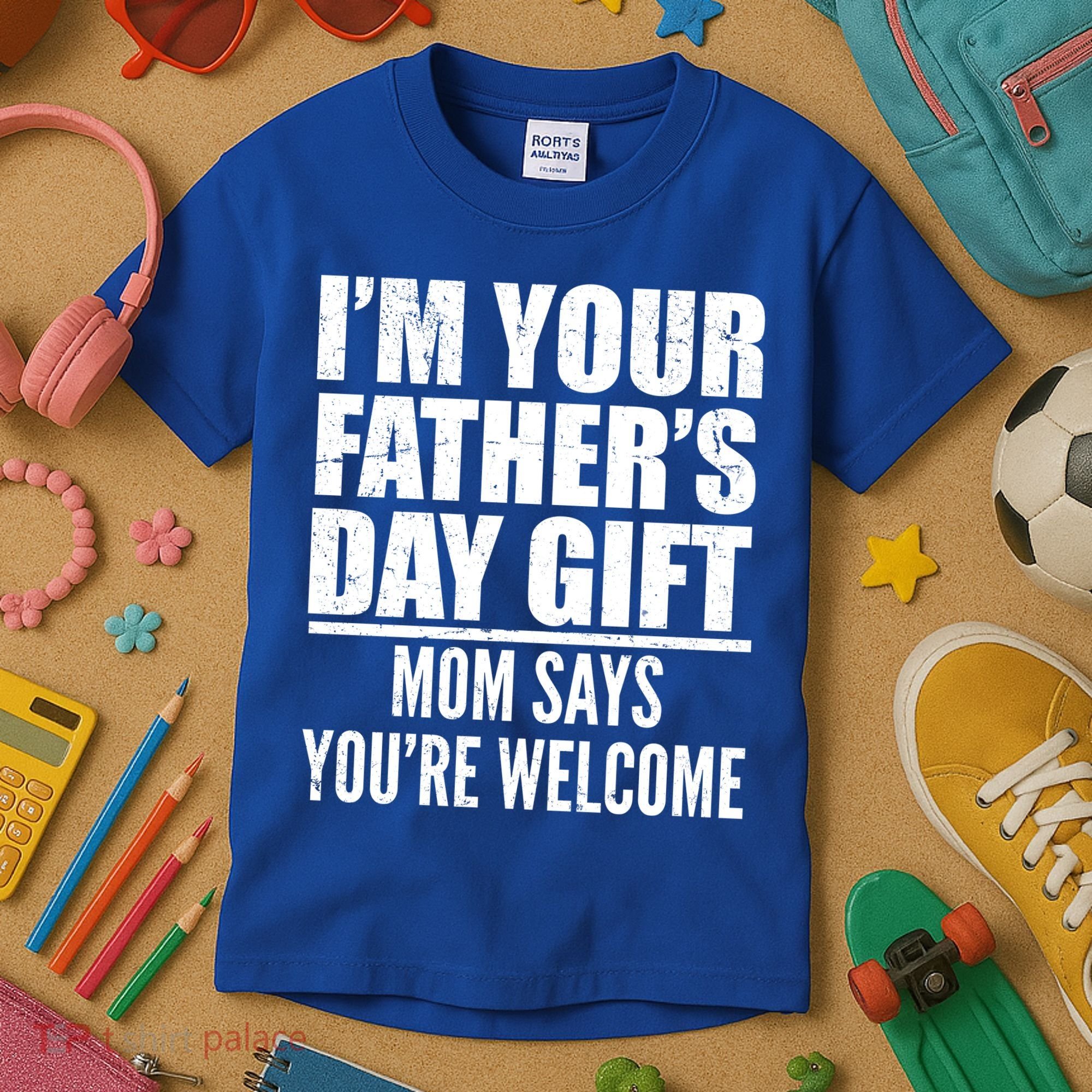  I'm Your Father's Day Gift Mom Says You're Welcome Kids T-Shirt