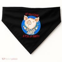 If You Give A Pig A Party Birthday Decorations USA-Made Doggie Bandana thumb 0