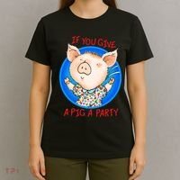 If You Give A Pig A Party Birthday Decorations T-Shirt thumb 4
