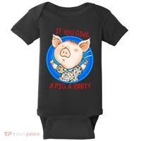 If You Give A Pig A Party Birthday Decorations Baby Bodysuit thumb 0