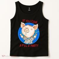 If You Give A Pig A Party Birthday Decorations Tank Top thumb 2