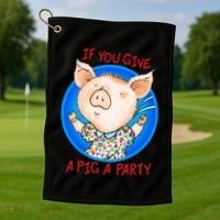 If You Give A Pig A Party Birthday Decorations Golf Towel thumb 1