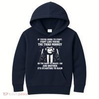 If Youre Going To Fight Fight Like Third Monkey Kids Hoodie thumb 0