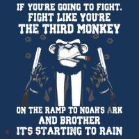 If Youre Going To Fight Fight Like Third Monkey Kids Long Sleeve Shirt thumb 2