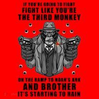 If You're Going To Fight Like You're Third Monkey Santa Hat thumb 1