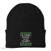 Is Your House On Fire Clark? Ugly Christmas Holiday Gift Beanie thumb 0