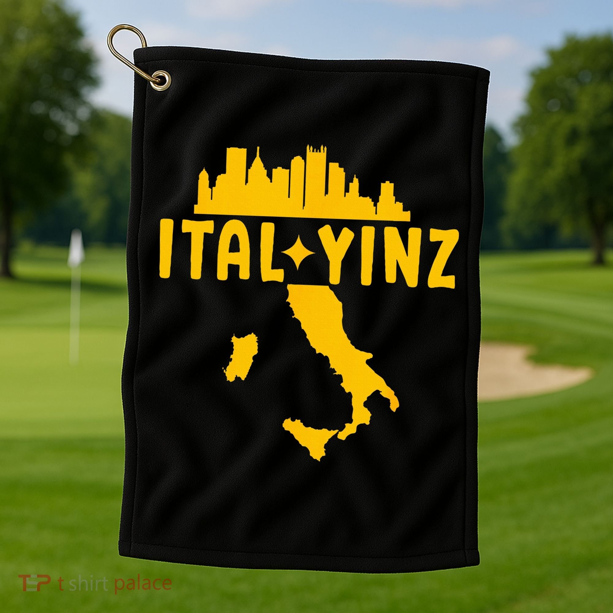 Ital Yinz Italian Pittsburgher Golf Towel