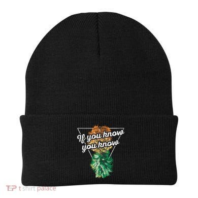 If You Know You Know Upside Down Pineapple Swinger Gift Beanie