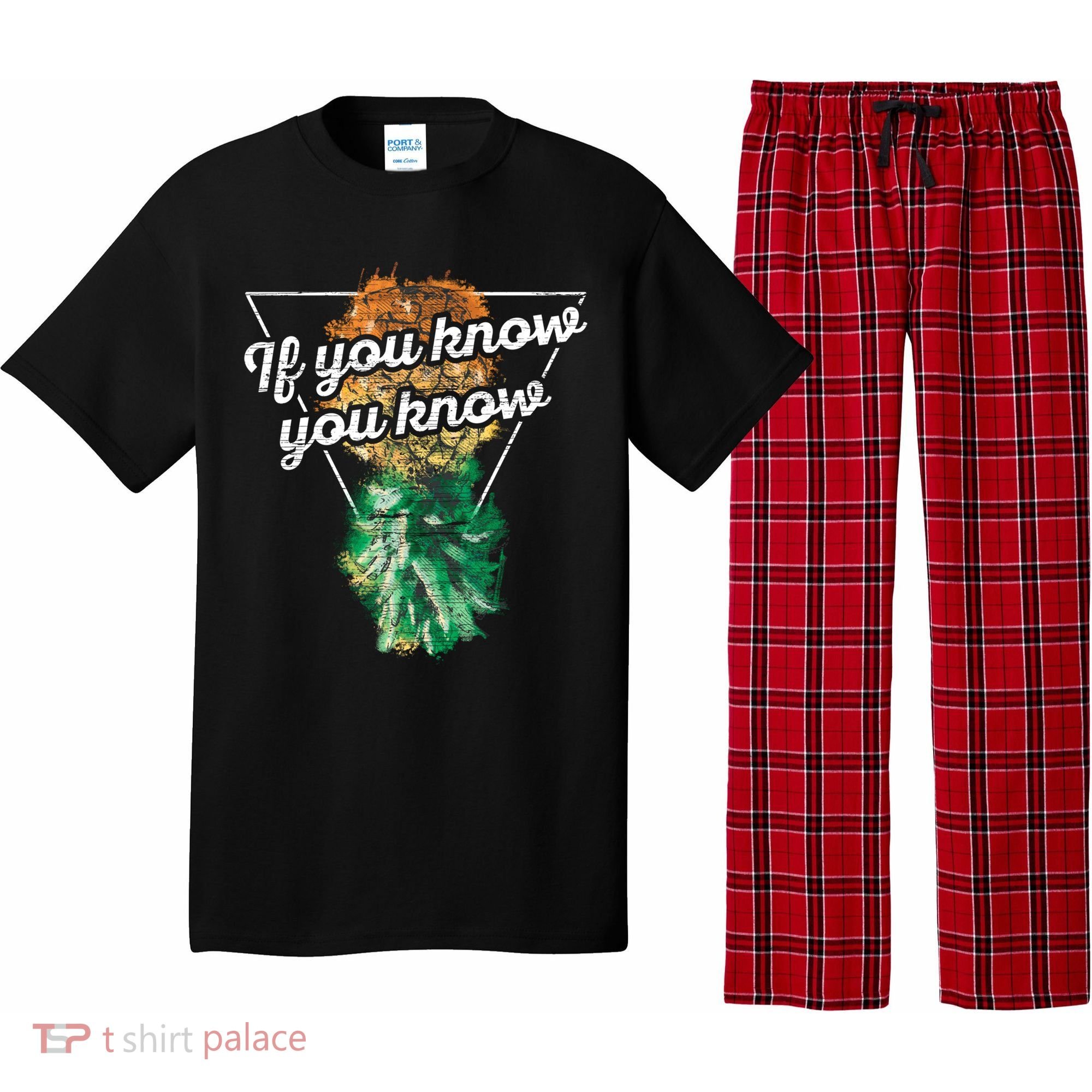 If You Know You Know Upside Down Pineapple Swinger Gift Pajama Set
