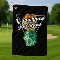 If You Know You Know Upside Down Pineapple Swinger Gift Golf Towel thumb 1