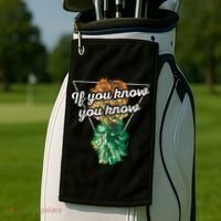 If You Know You Know Upside Down Pineapple Swinger Gift Golf Towel thumb 2