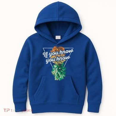 If You Know You Know Upside Down Pineapple Swinger Gift Kids Hoodie
