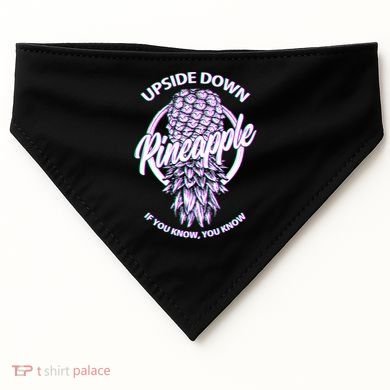 If You Know You Know Upside Down Pineapple Gift USA-Made Doggie Bandana
