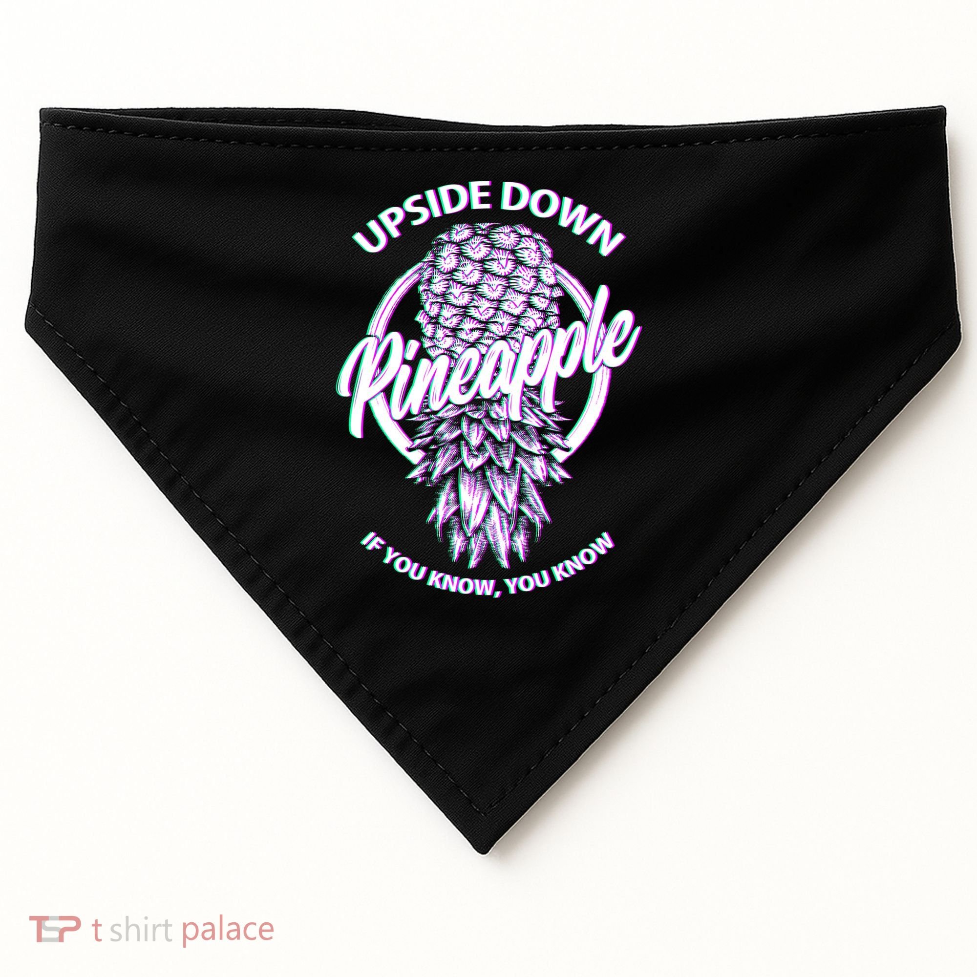 If You Know You Know Upside Down Pineapple Gift USA-Made Doggie Bandana