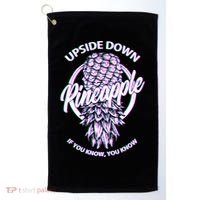 If You Know You Know Upside Down Pineapple Gift Golf Towel thumb 0