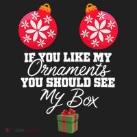 If You Like My Ornaments You Should See My Box Christmas Golf Towel thumb 3