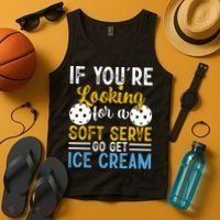 If You Looking For A Soft Serve Got Get Ice Cream Pickleball Gift Tank Top thumb 4