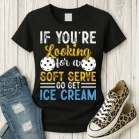 If You Looking For A Soft Serve Got Get Ice Cream Pickleball Gift Women's T-Shirt thumb 3