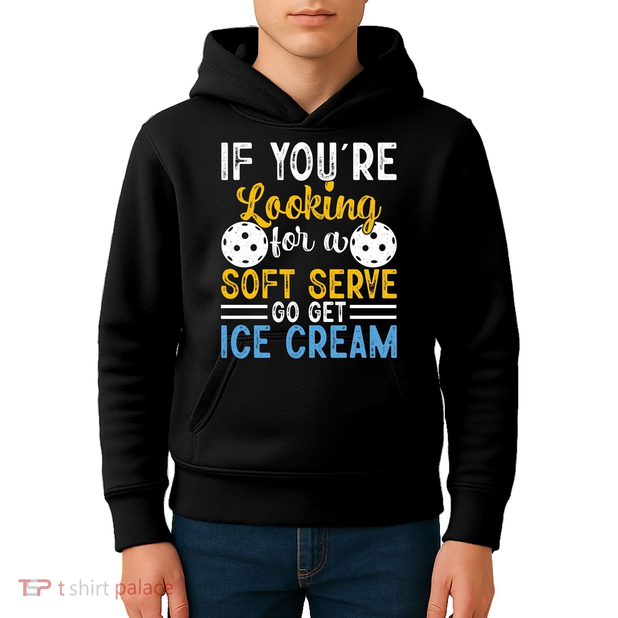 If You Looking For A Soft Serve Got Get Ice Cream Pickleball Gift Kids Hoodie