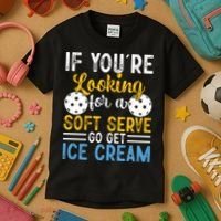 If You Looking For A Soft Serve Got Get Ice Cream Pickleball Gift Kids T-Shirt thumb 3