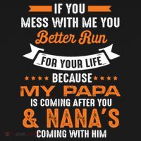 If You Mess With Me My Papa And Nana Is Coming Meaningful Gift Women's Hoodie thumb 2