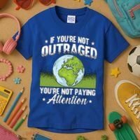 If Youre Not Outraged Environt Protect Climate Change Cute Gift Kids T-Shirt thumb 3
