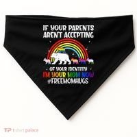 If Your Parents Arent Accepting Im Your Mom Now LGBT Flag USA-Made Doggie Bandana thumb 0