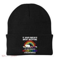 If Your Parents Arent Accepting Im Your Mom Now LGBT Flag Beanie thumb 0