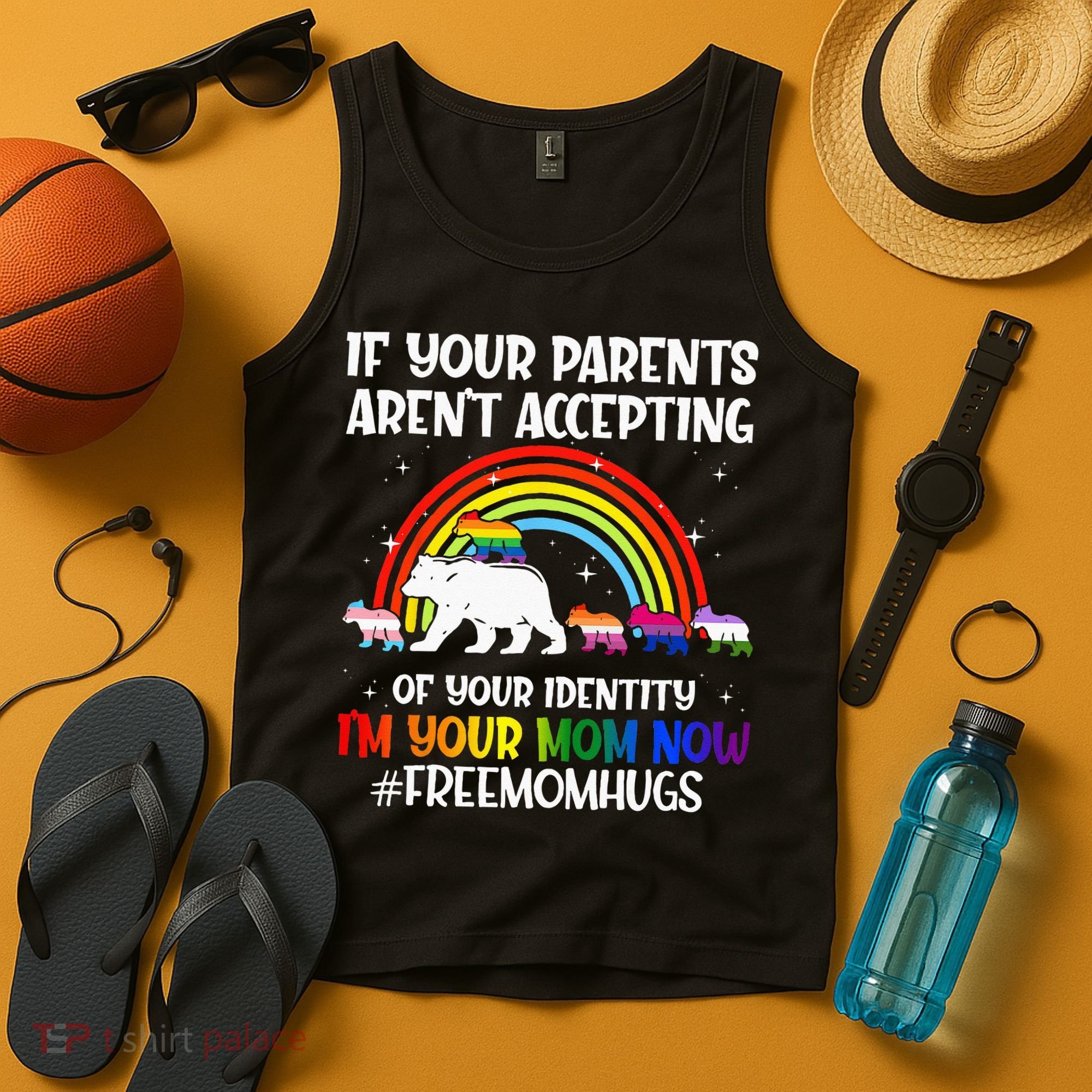If Your Parents Arent Accepting Im Your Mom Now LGBT Flag Tank Top