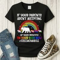 If Your Parents Arent Accepting Im Your Mom Now LGBT Flag Women's T-Shirt thumb 3