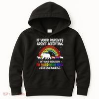If Your Parents Arent Accepting Im Your Mom Now LGBT Flag Kids Hoodie thumb 0