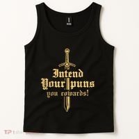 Intend Your Puns You Cowards Funny Pun Tank Top thumb 2