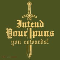 Intend Your Puns You Cowards Funny Pun The Baniff Cuffed Pom Beanie thumb 2
