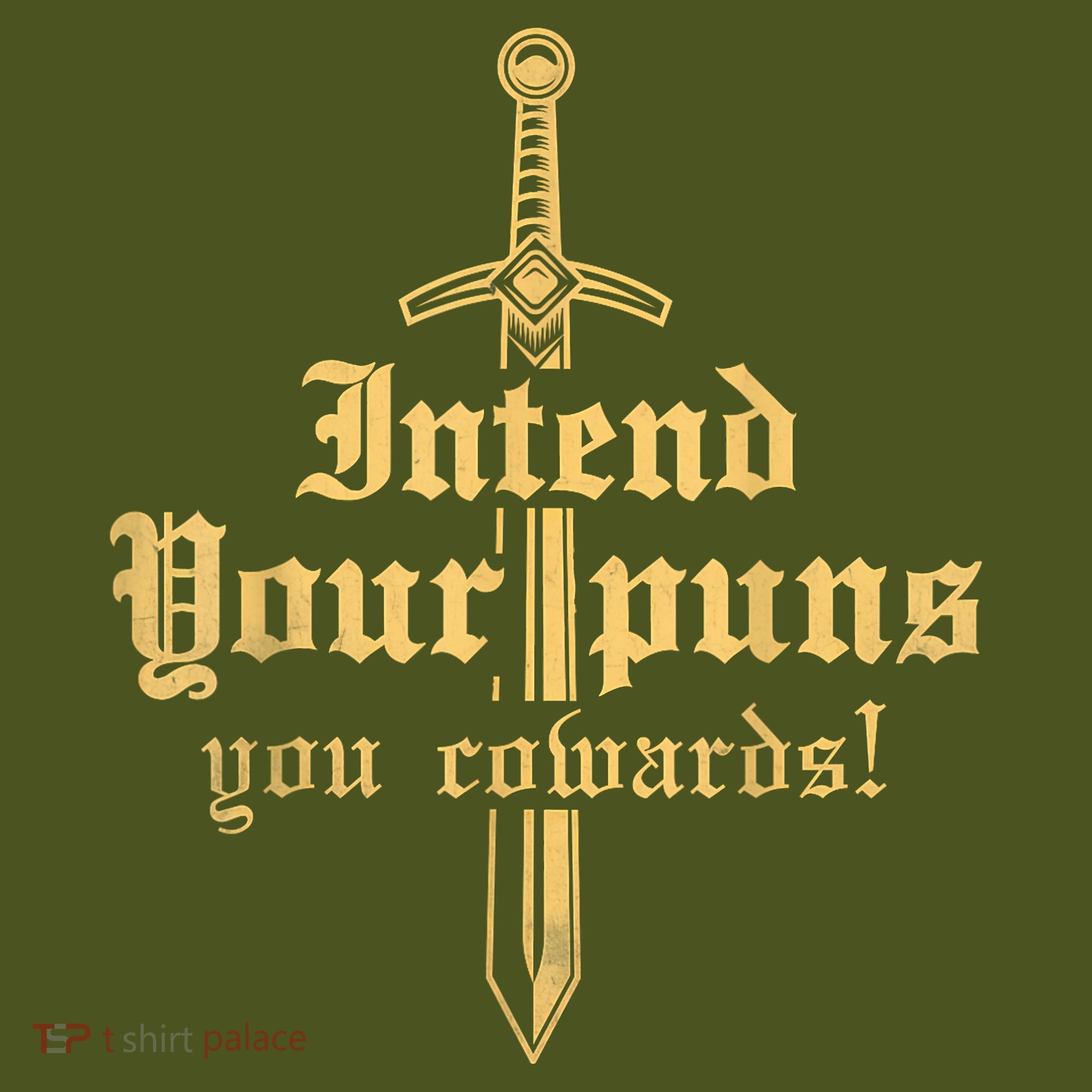 Intend Your Puns You Cowards Funny Pun The Baniff Cuffed Pom Beanie