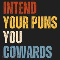 Intend Your Puns You Cowards Funny Golf Towel thumb 3