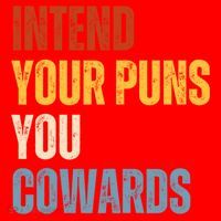 Intend Your Puns You Cowards Funny Santa Hat thumb 1