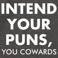 Intend Your Puns You Cowards Funny Vector Backpack thumb 2