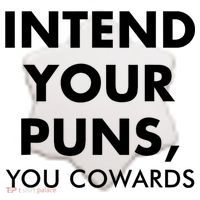 Intend Your Puns You Cowards Funny Ceramic Ornament thumb 2
