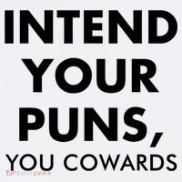 Intend Your Puns You Cowards Funny Garment-Dyed Sweatshirt thumb 2