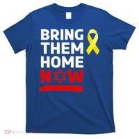 Israel Yellow Ribbon Symbol Bring Them Back Home Now T-Shirt thumb 0