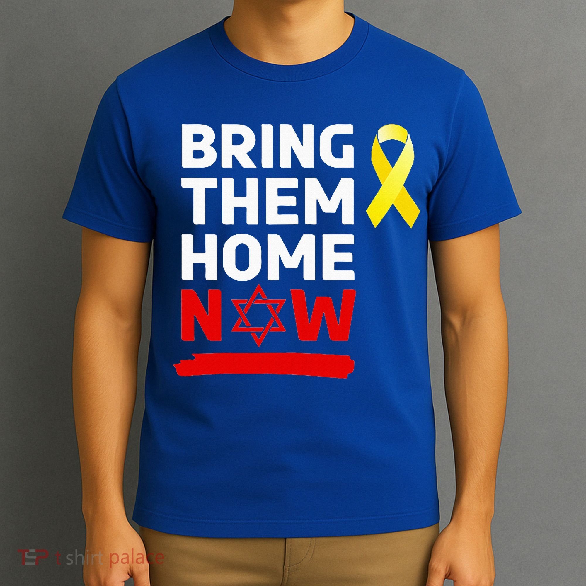 Israel Yellow Ribbon Symbol Bring Them Back Home Now T-Shirt