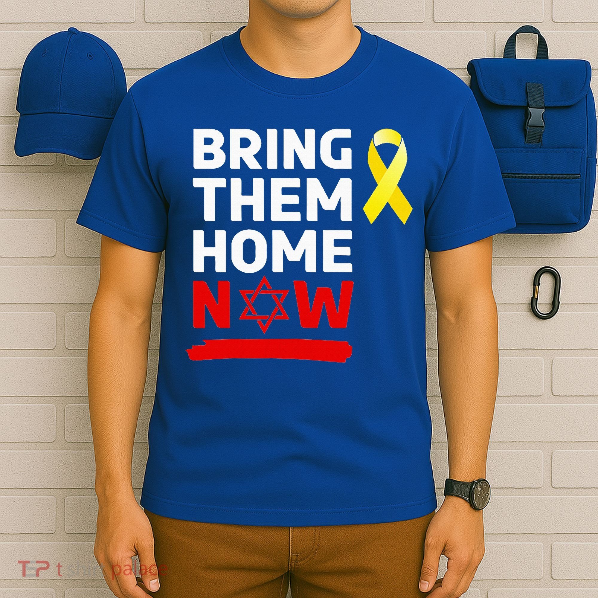 Israel Yellow Ribbon Symbol Bring Them Back Home Now T-Shirt