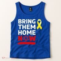 Israel Yellow Ribbon Symbol Bring Them Back Home Now Tank Top thumb 2