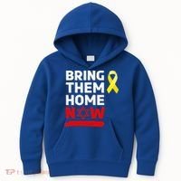 Israel Yellow Ribbon Symbol Bring Them Back Home Now Kids Hoodie thumb 0
