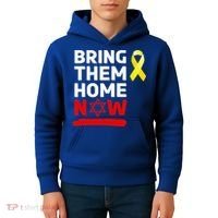 Israel Yellow Ribbon Symbol Bring Them Back Home Now Kids Hoodie thumb 4