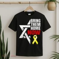 Israel Yellow Ribbon Symbol Bring Them Back Home Now T-Shirt thumb 2