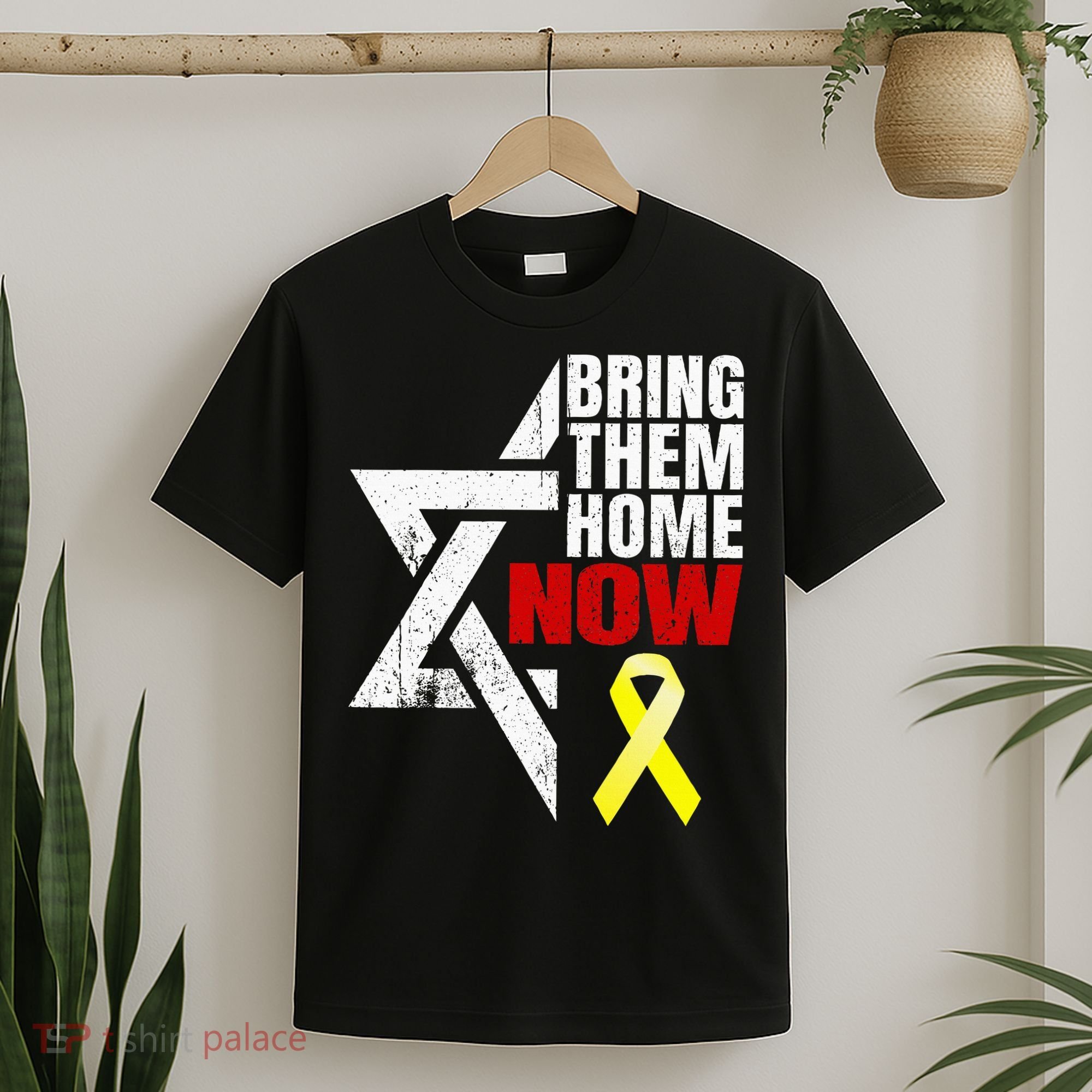 Israel Yellow Ribbon Symbol Bring Them Back Home Now T-Shirt